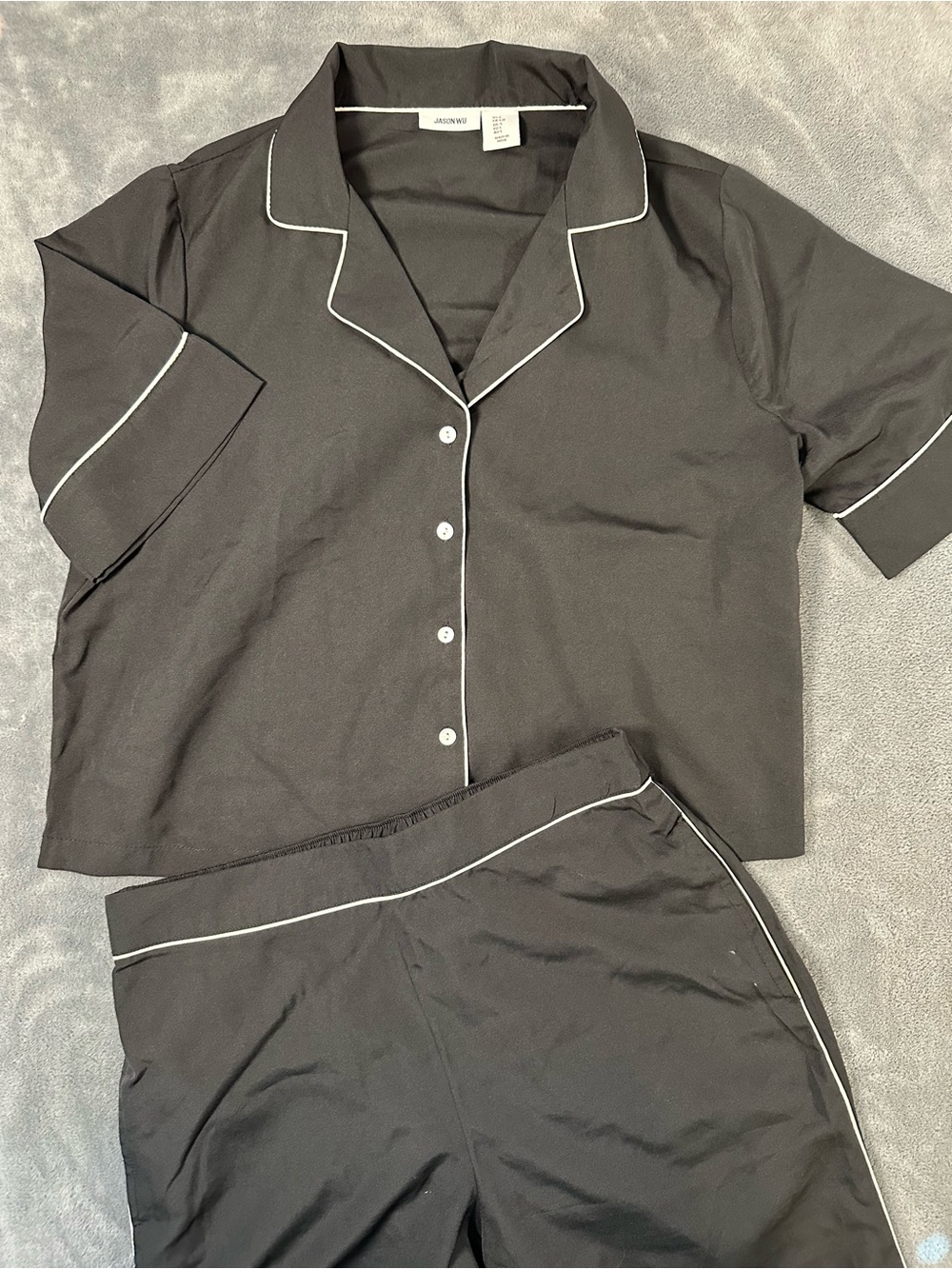 Jason Wu Black Pajama Set with White Trim